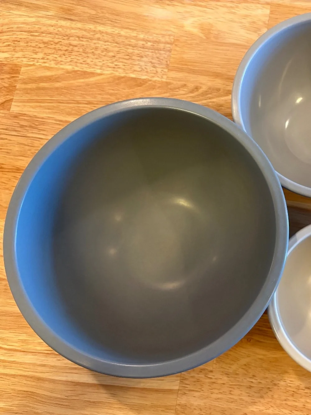 Set of 3 Michael Graves Designs Mixing Bowls Gray